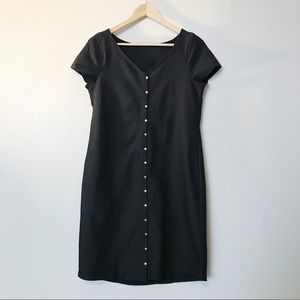 Button Down Ponte Knit Dress